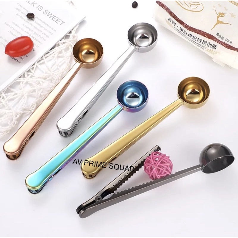 Coffee Spoon with Clip - Rosegold