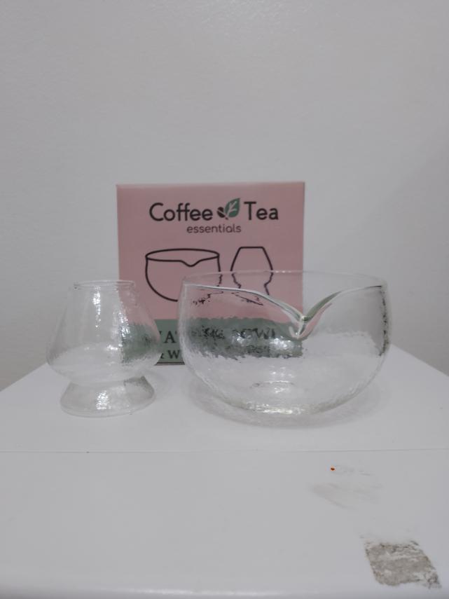 Matcha Bowl with Whisk Stand β Ceramic & Glass
