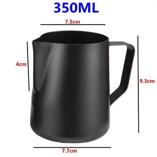 Black Milk Frother Jug Pitcher