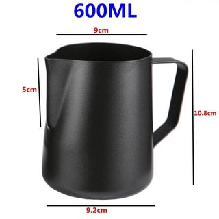 Black Milk Frother Jug Pitcher