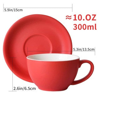 Ceramic Glossy Espresso Cups for Coffee and Tea 300ml