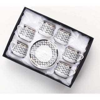 Ceramic Coffee Tea cup with Saucer Gift Set (12pcs)