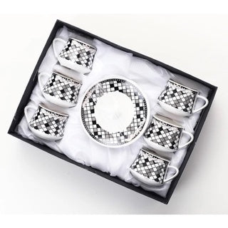 Ceramic Coffee Tea cup with Saucer Gift Set (12pcs)