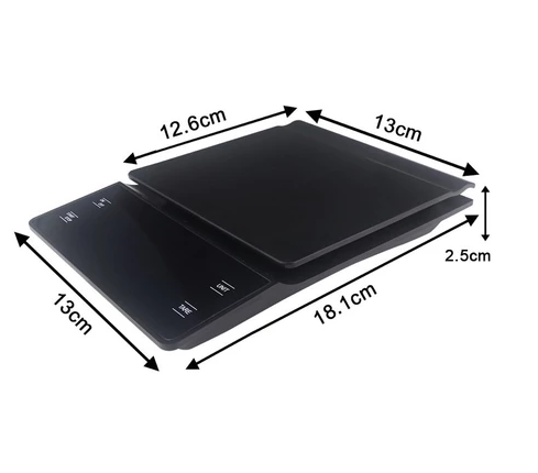 LED Display Coffee Scale with Timer Battery operated