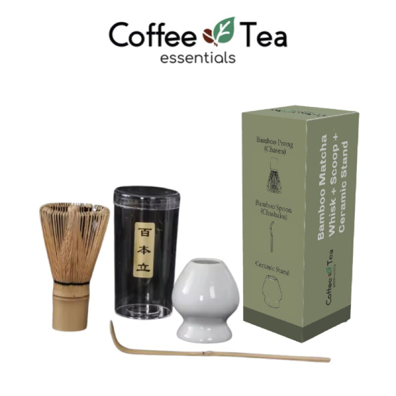 Matcha Bamboo Whisk Stand Spoon Set