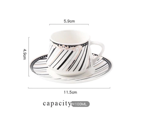 Tea Cup with Saucer 100ml 1pc