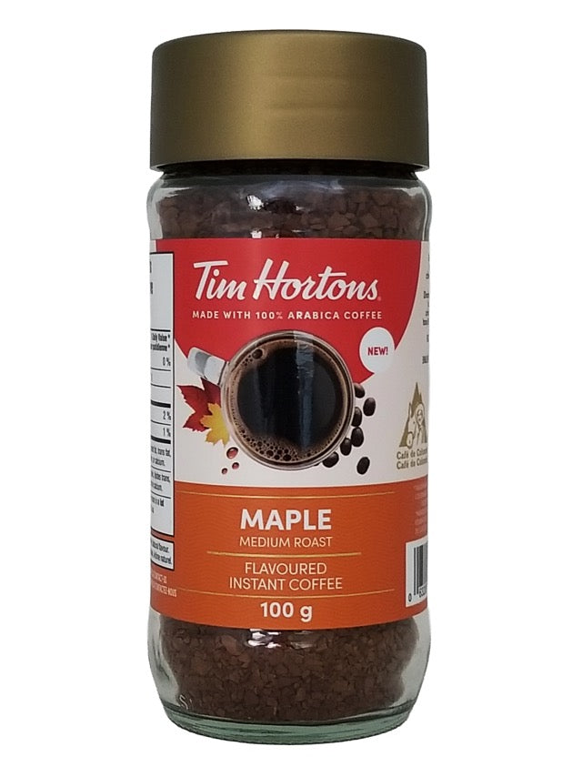 Tim Hortons Instant Coffee 100g - Colombian / Decaf / Light Roasted