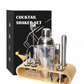 Bartender Kit 12pcs with Wooden Rack