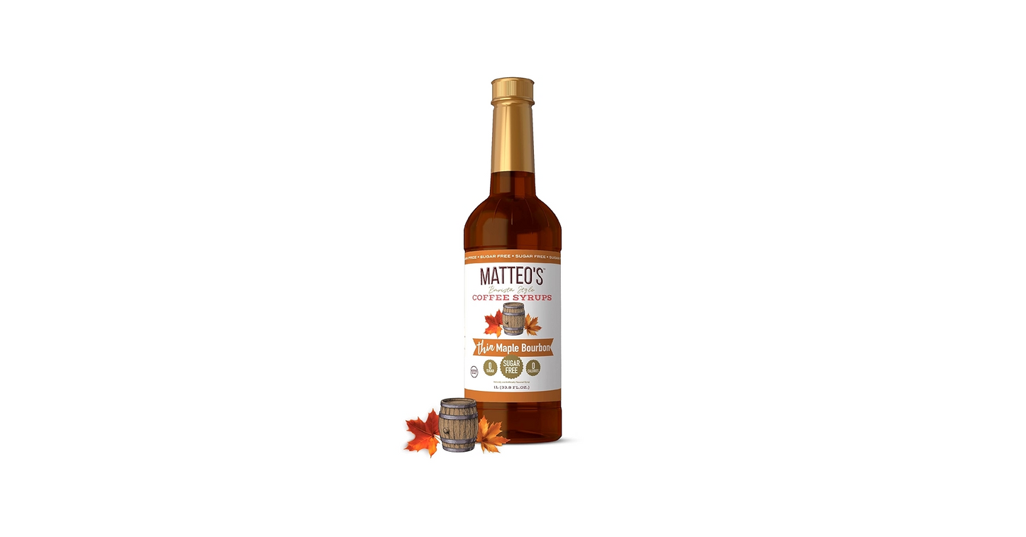 Matteo’s Sugar-Free Coffee Syrup – Vanilla, Caramel & Hazelnut (750mL)