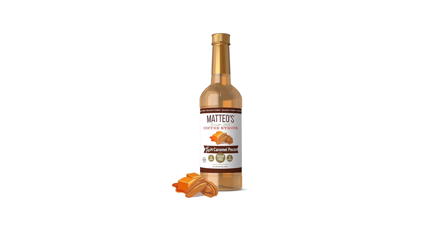 Matteo’s Sugar-Free Coffee Syrup – Vanilla, Caramel & Hazelnut (750mL)