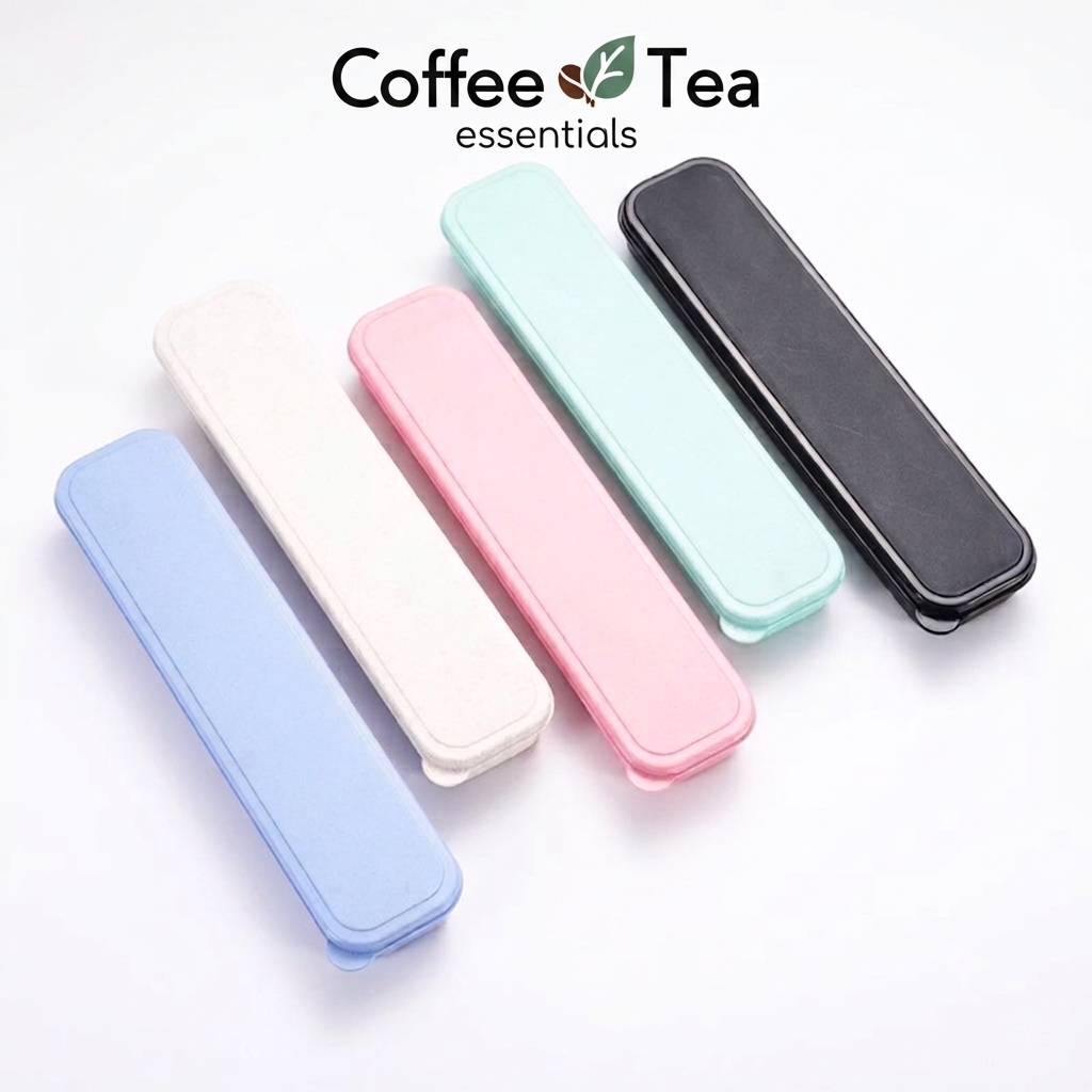 Plastic Case with Divider for Straw