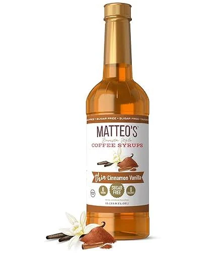 Matteo’s Sugar-Free Coffee Syrup – Vanilla, Caramel & Hazelnut (750mL)