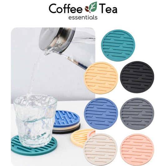 Coffee N Tea Essentials Rubber Round Coaster