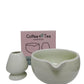 Matcha Bowl with Whisk Stand – Ceramic & Glass