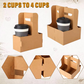 Kraft Bag Dual Cup Carrier 25pcs