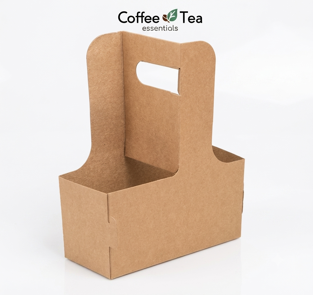 Kraft Bag Dual Cup Carrier 25pcs