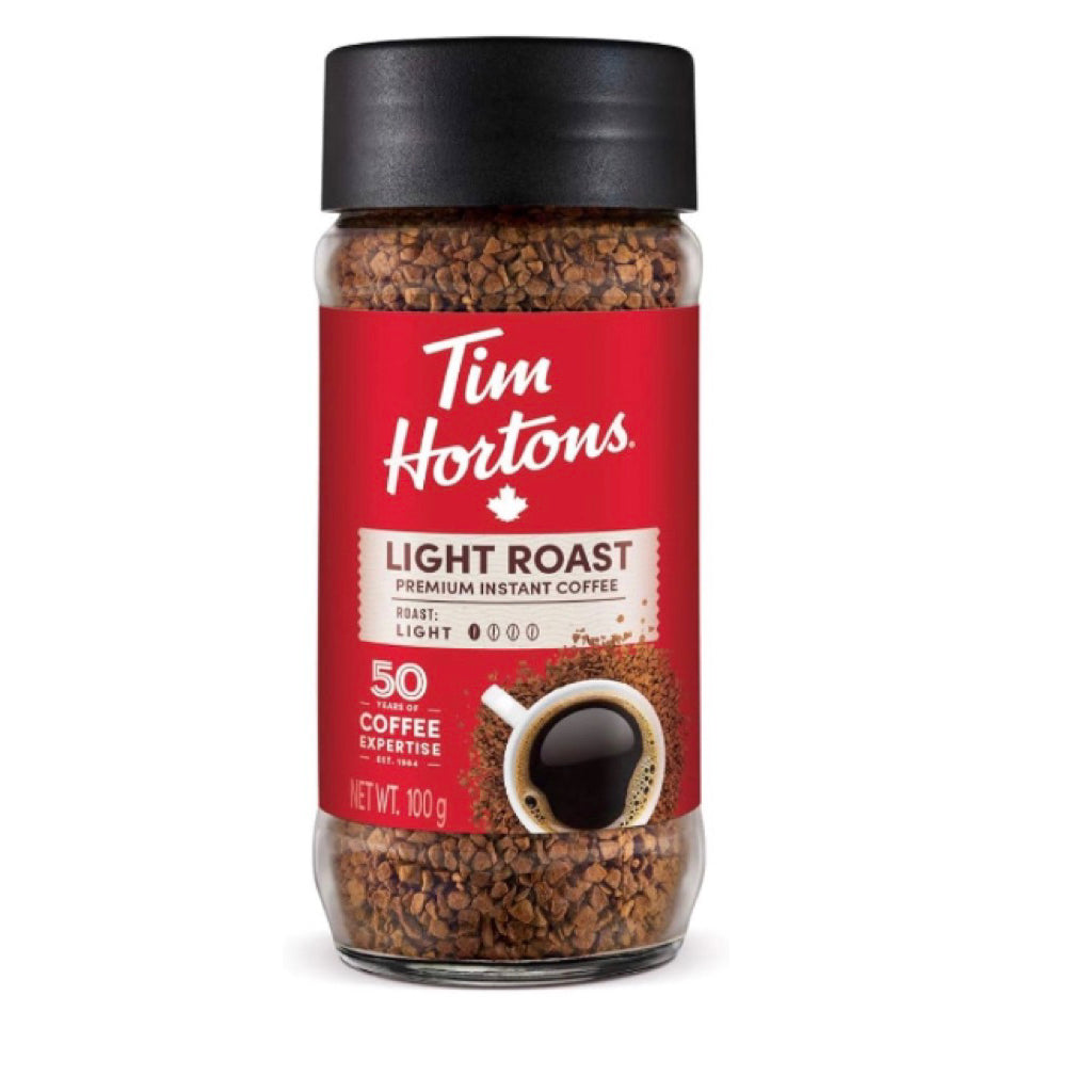 Tim Hortons Instant Coffee 100g - Colombian / Decaf / Light Roasted