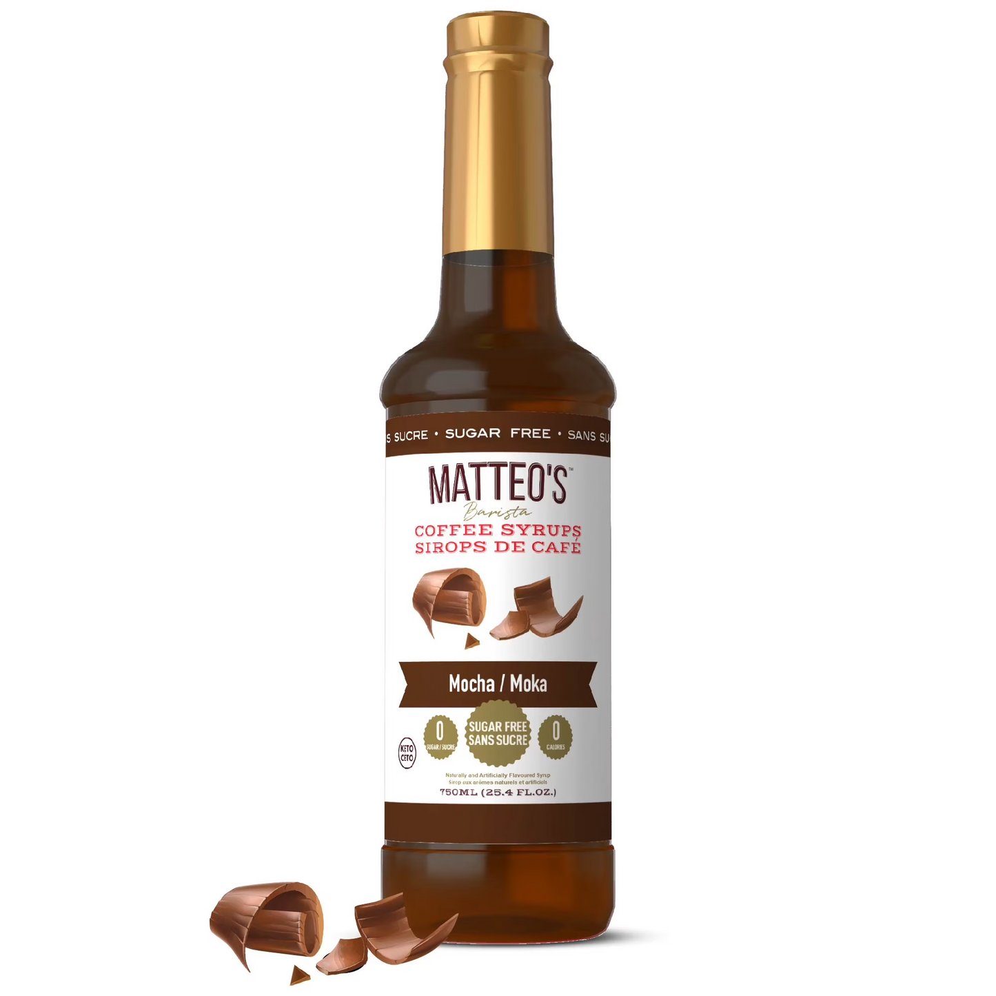 Matteo’s Sugar-Free Coffee Syrup – Vanilla, Caramel & Hazelnut (750mL)