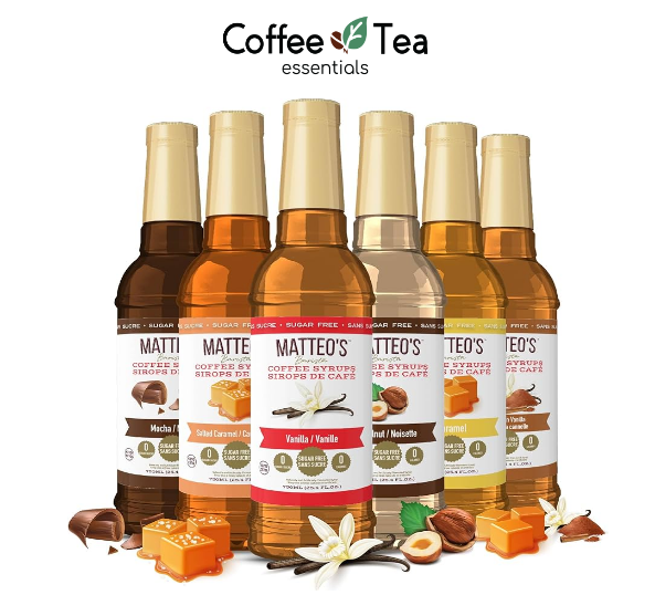 Matteo’s Sugar-Free Coffee Syrup – Vanilla, Caramel & Hazelnut (750mL)