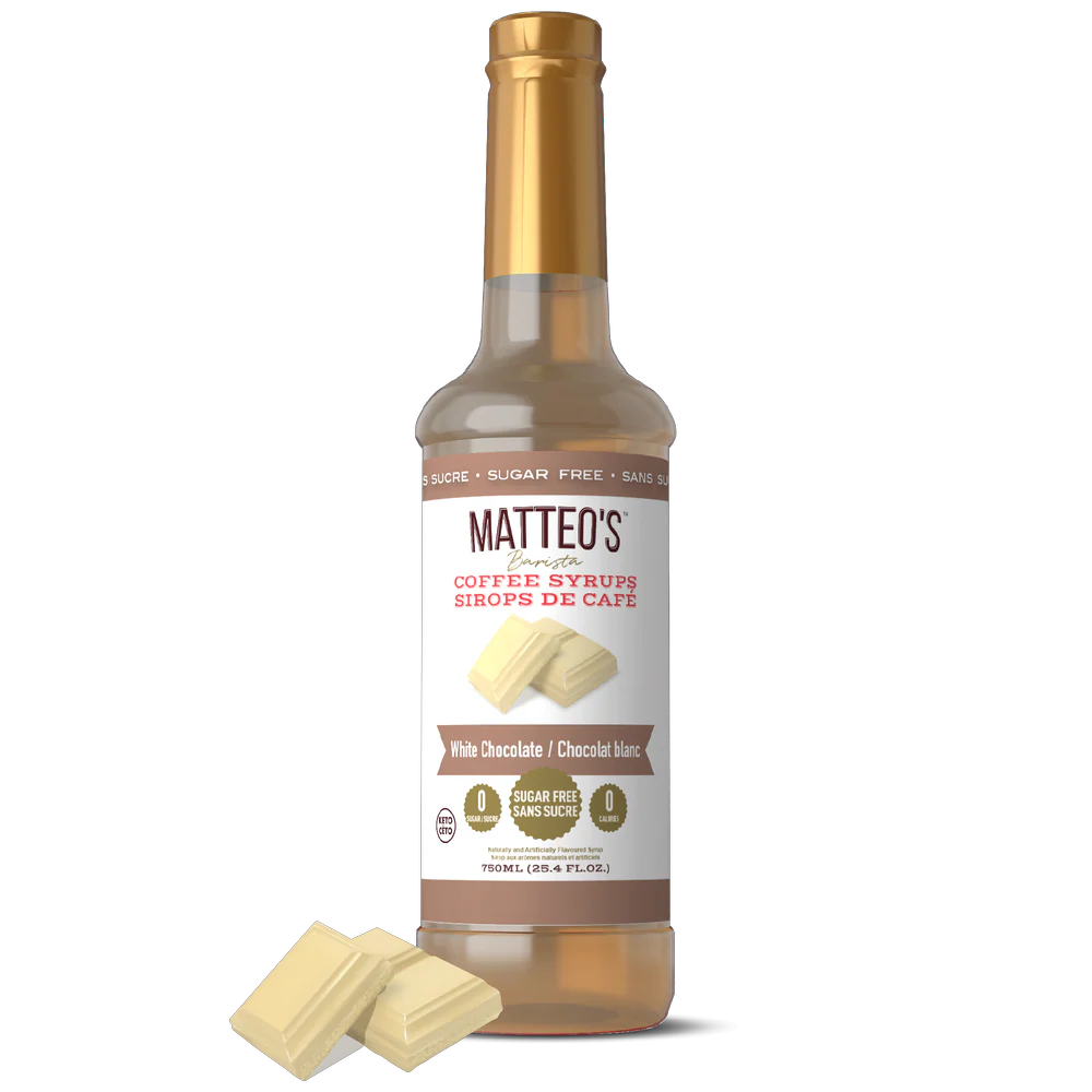 Matteo’s Sugar-Free Coffee Syrup – Vanilla, Caramel & Hazelnut (750mL)