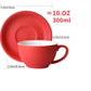 Ceramic Glossy Espresso Cups for Coffee and Tea 300ml