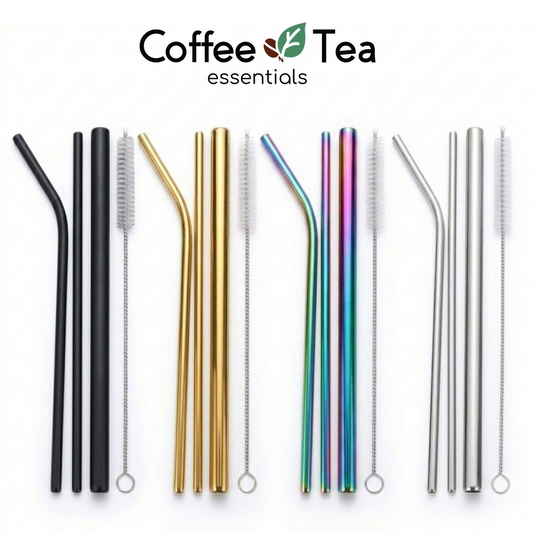 Reusable Stainless Straw 4 set Gold