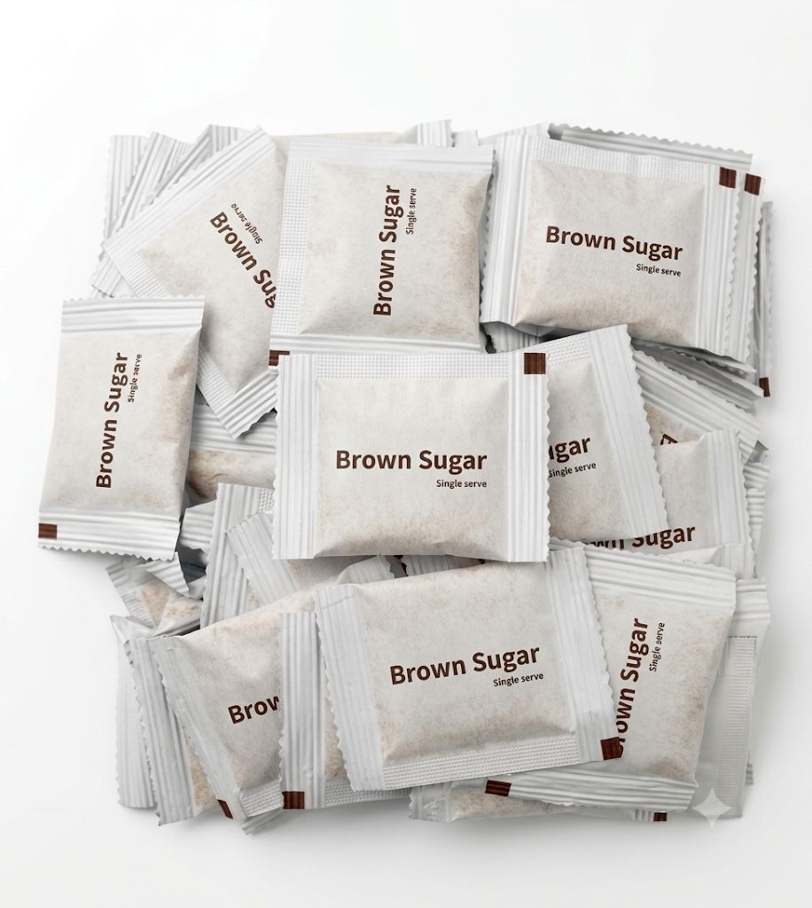 Condiments in Sachet White Sugar, Brown Sugar, Non Dairy Creamer 5grams