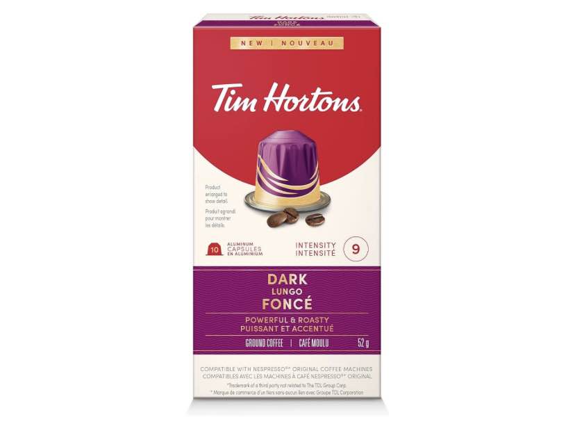 Tim Hortons Coffee Capsules – Compatible with Nespresso Machines (10 Pods/Box)