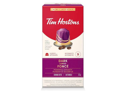 Tim Hortons Coffee Capsules – Compatible with Nespresso Machines (10 Pods/Box)