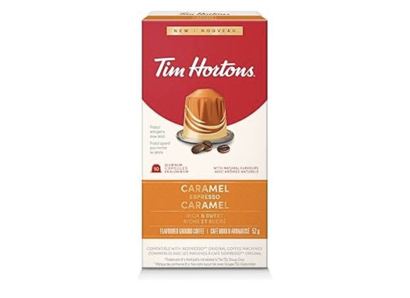 Tim Hortons Coffee Capsules – Compatible with Nespresso Machines (10 Pods/Box)