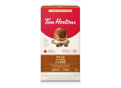 Tim Hortons Coffee Capsules – Compatible with Nespresso Machines (10 Pods/Box)