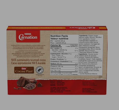 Nestle Carnation Hot Chocolate,10 x 25 g sachets, 250g (8.83oz)