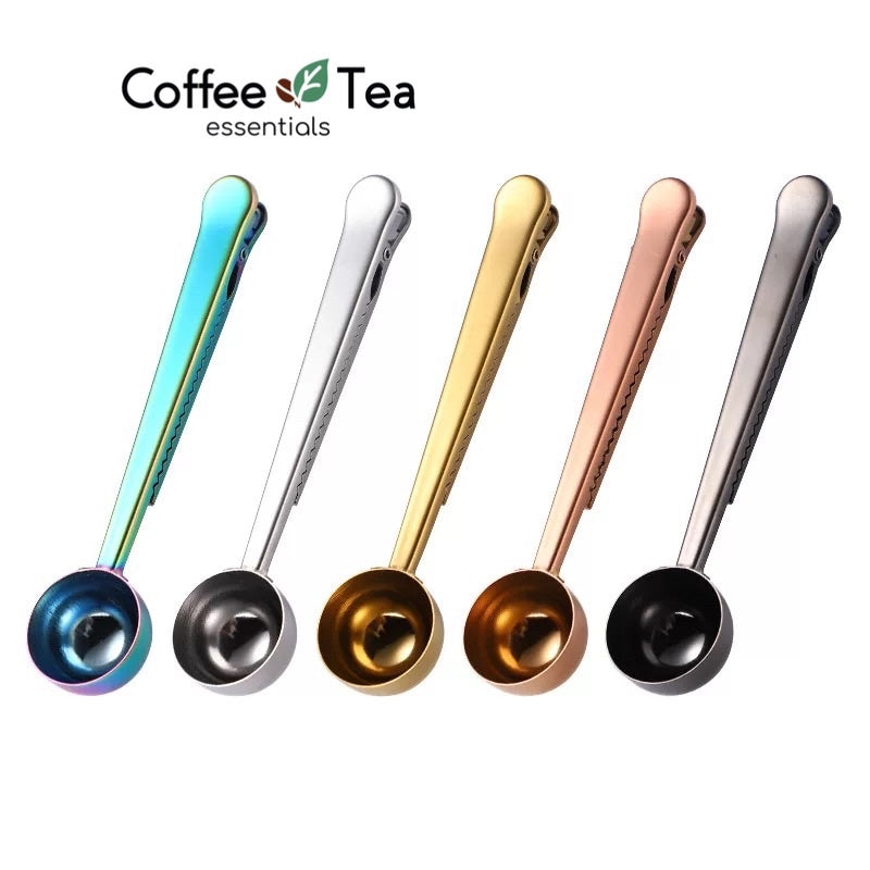 Coffee Spoon with Clip - Gold