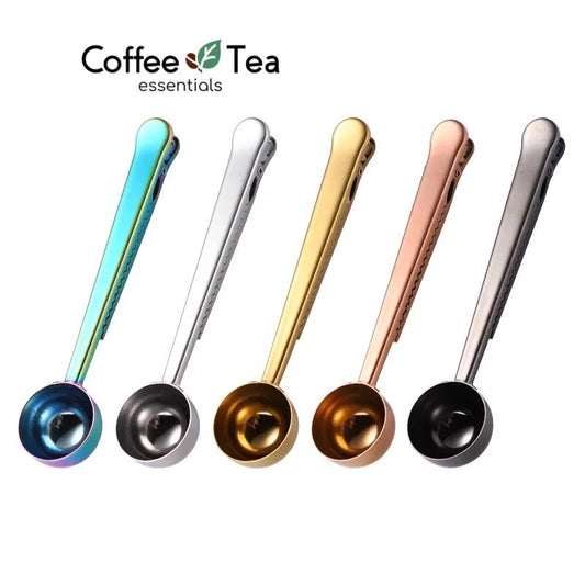 Coffee Spoon with Clip - Silver