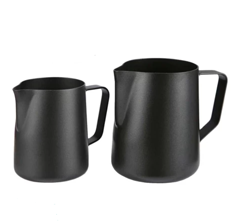 Black Milk Frother Jug Pitcher