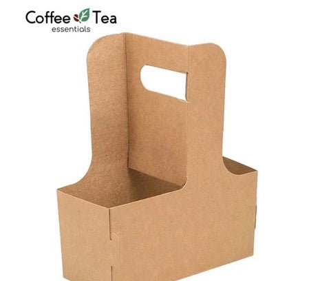 Kraft Bag Dual Cup Carrier 25pcs