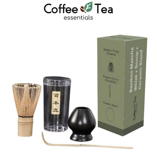 Matcha Bamboo Whisk Stand Spoon Set