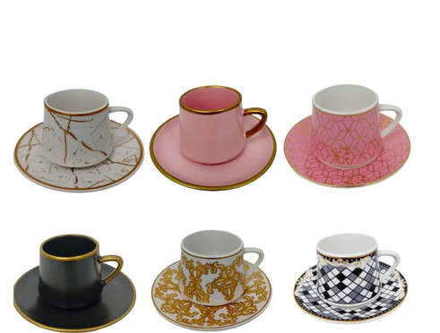 Tea Cup with Saucer 100ml 1pc