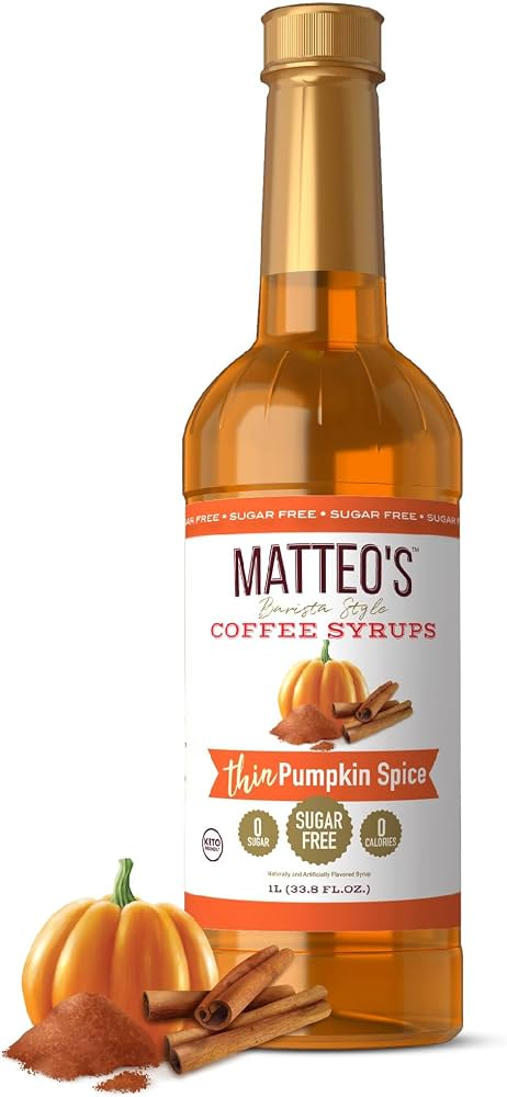 Matteo’s Sugar-Free Coffee Syrup – Vanilla, Caramel & Hazelnut (750mL)