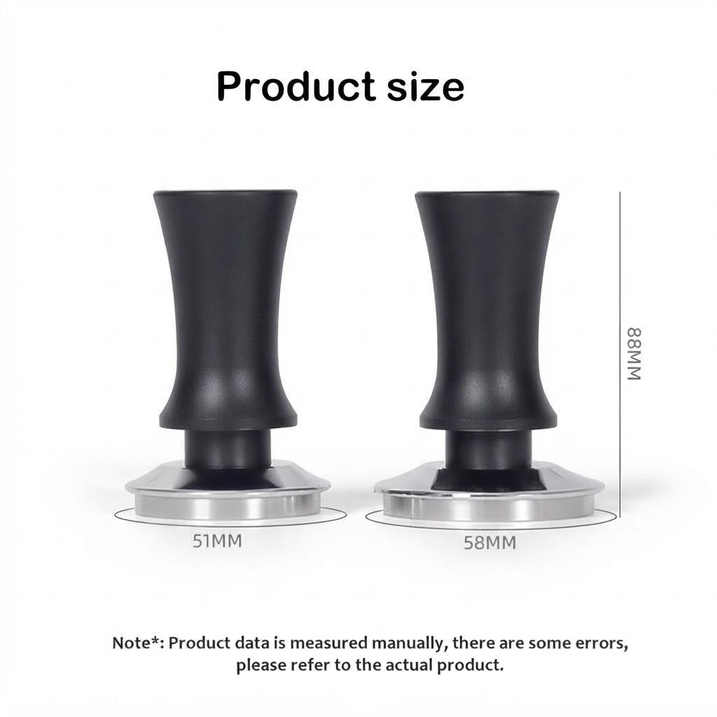 Calibrated Coffee Tamper with Spring Pressure – 51mm / 58mm Stainless Steel