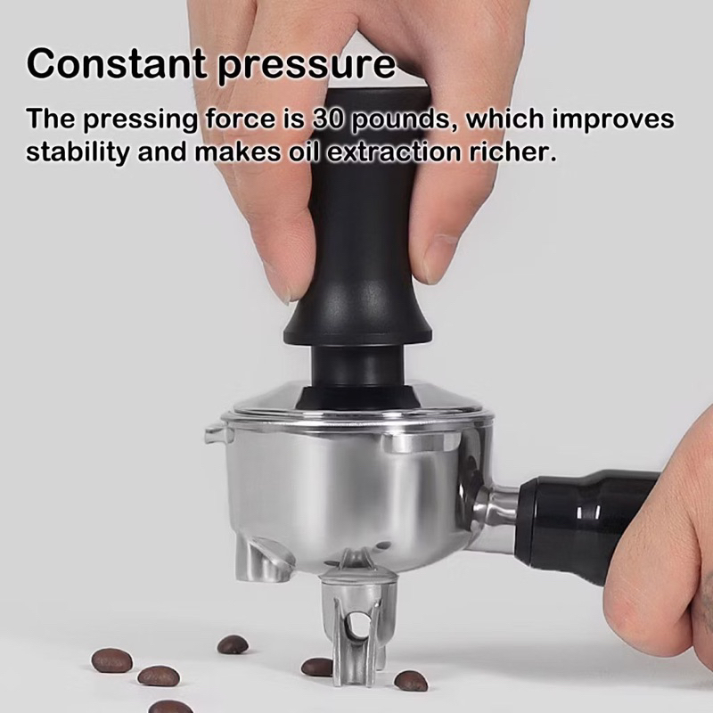 Calibrated Coffee Tamper with Spring Pressure – 51mm / 58mm Stainless Steel