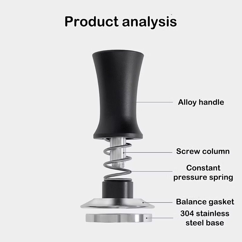 Calibrated Coffee Tamper with Spring Pressure – 51mm / 58mm Stainless Steel