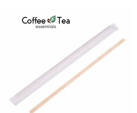 Wooden Stirrer Individually Wrapped 100pcs