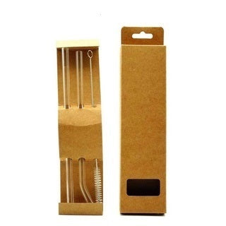 Reusable Borosilicate Glass Straw 3 set