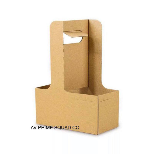 Kraft Bag Dual Cup Carrier 25pcs