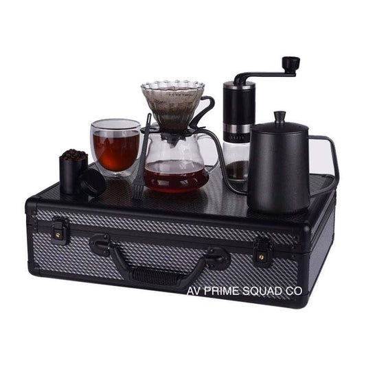 Pour Over Travel Coffee Gift Set with Aluminum Alloy Suitcase