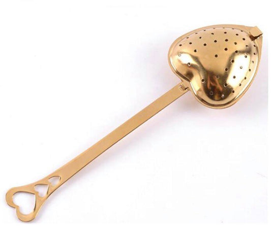 Heart Spoon Tea Strainer Stainless - RoseGold